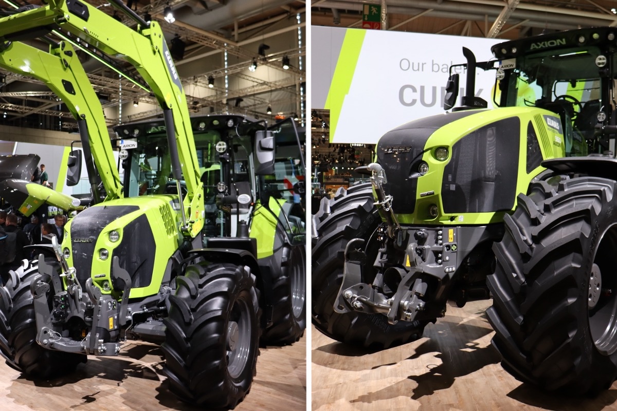 I trattori di Class Night Edition: a sinistra Arion 570, a destra Axion 960